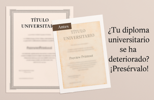 Título universitario para restauración artística