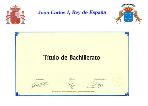 Comprar Título de Bachillerato Español
