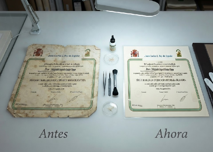 Título de la ESO restaurado y digitalizado